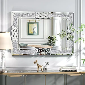 Wisfor Crushed Diamond Wall Mirror Rectangular